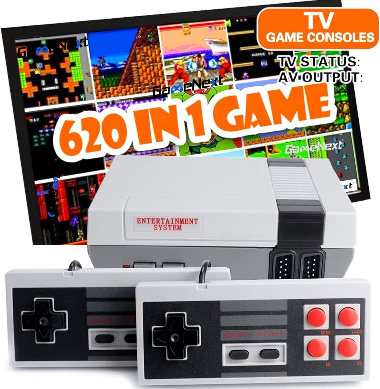 Retro Mini Classic NES Game Console with Built-in 620 Classic Edition