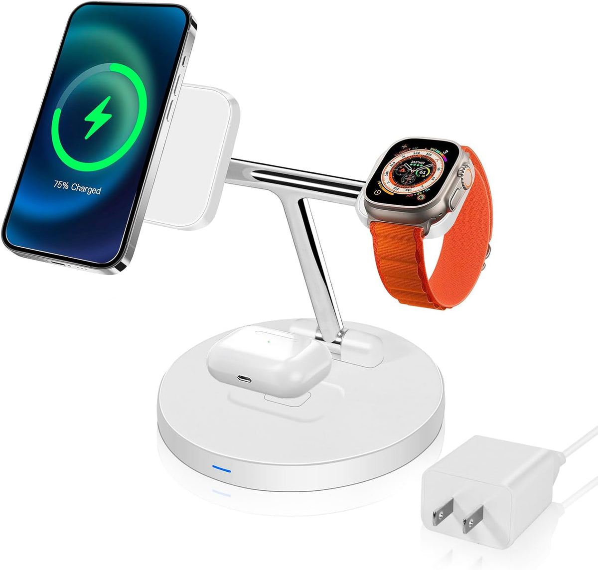 3-in-1 Magnetic Wireless Charger Stand – Fast Charging Station