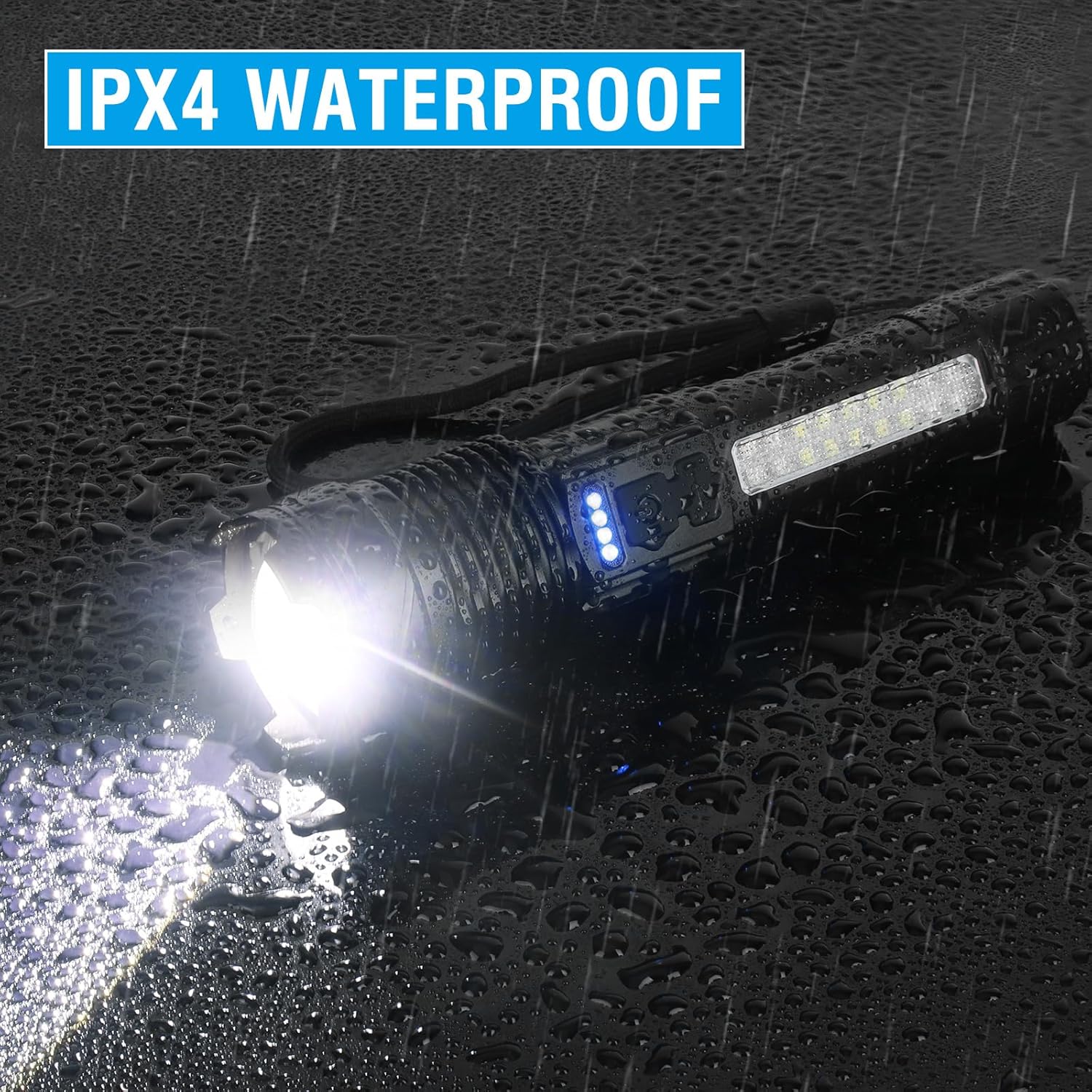A76 Rechargeable Flashlight 20000 Lumens – Ultra Bright LED with 7 Mode