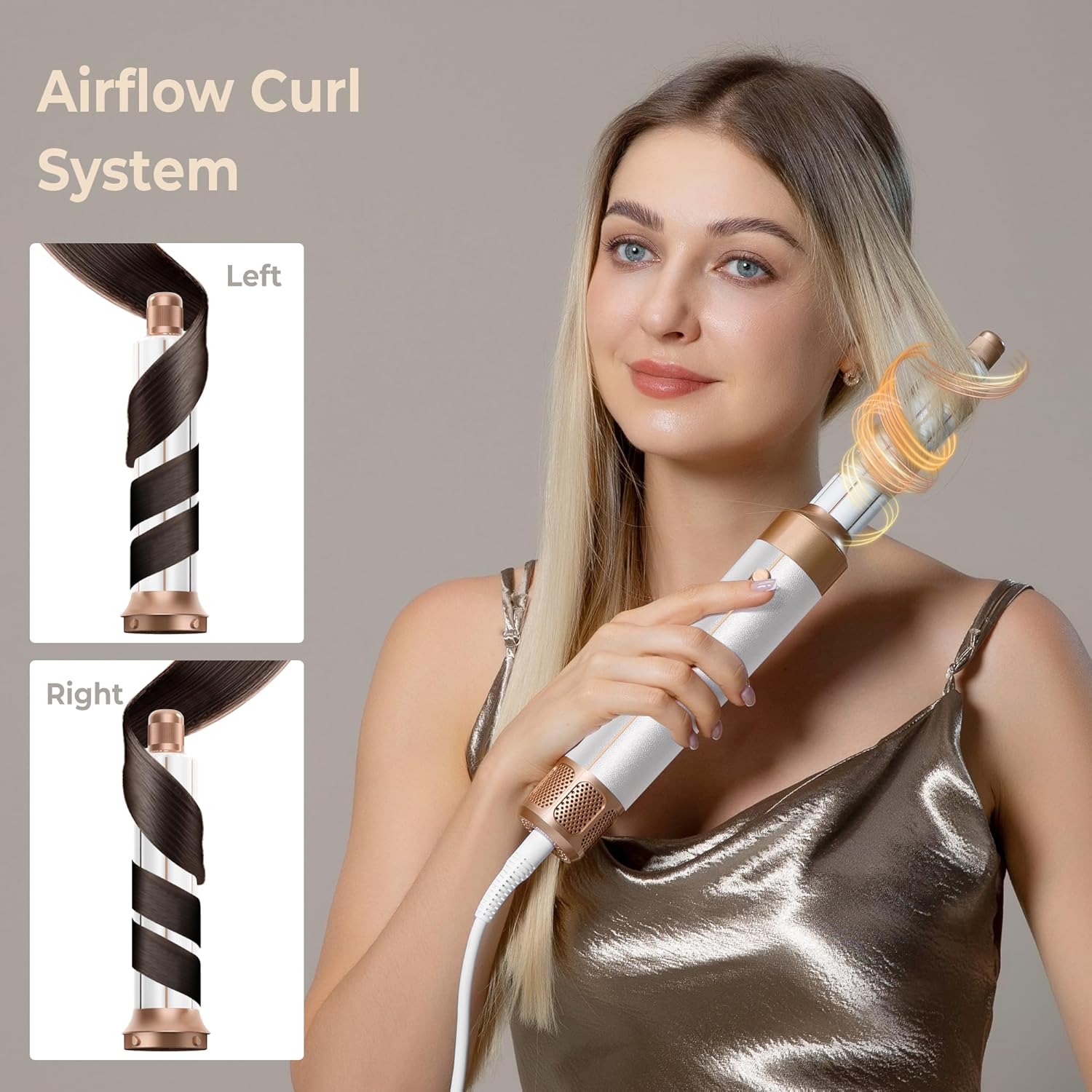 7-in-1 High-Speed Hair Dryer Brush & Styler Set - Blower, Straightener, Diffuser & More