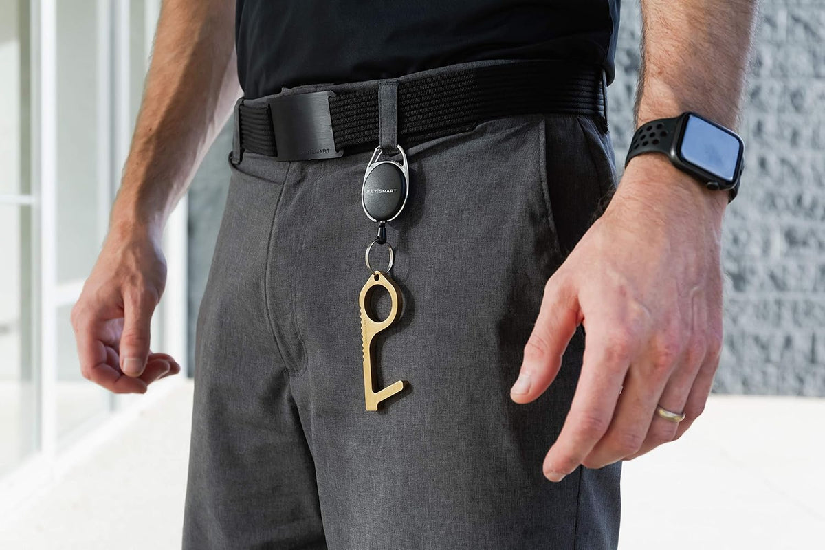 5pk KeySmart Retractable Carabiner – Badge Holder & Key Ring Clip