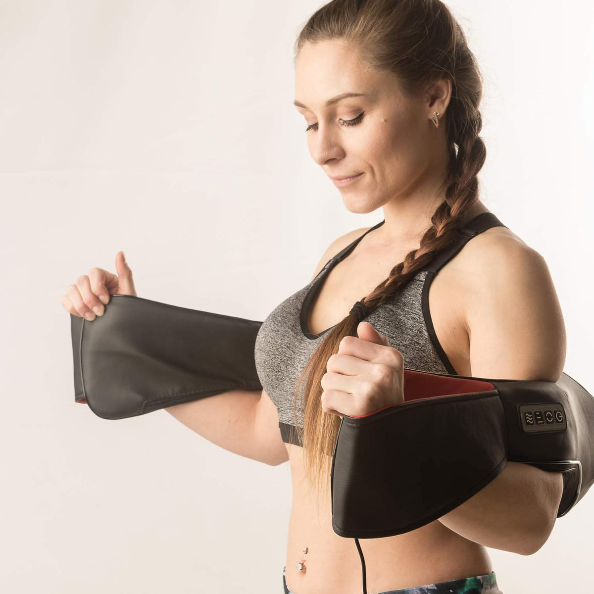 Pur Relaxation Shiatsu Neck, Shoulder & Back Massager with Heat - Use In Home or Car