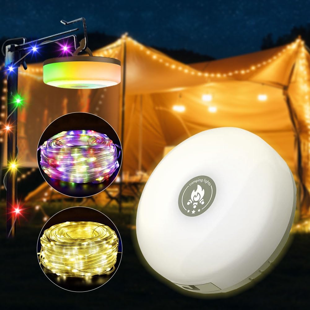 Waterproof Camping String Light – Magnetic, RGB LED \u0026 Power Bank, image size:1001x1001