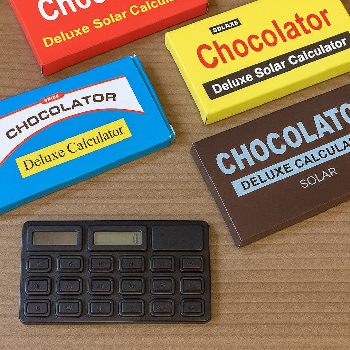Solar Chocolate Bar Calculator – Solar-Powered, Novelty Desk Accessory - Assorted 4 Pack!