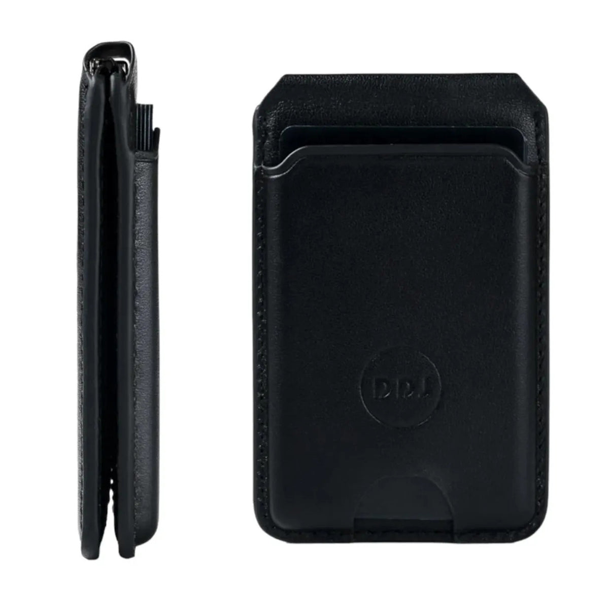 DDJ Leather Bifold MagSafe Wallet – RFID Blocking, Phone Stand, Slim Profile