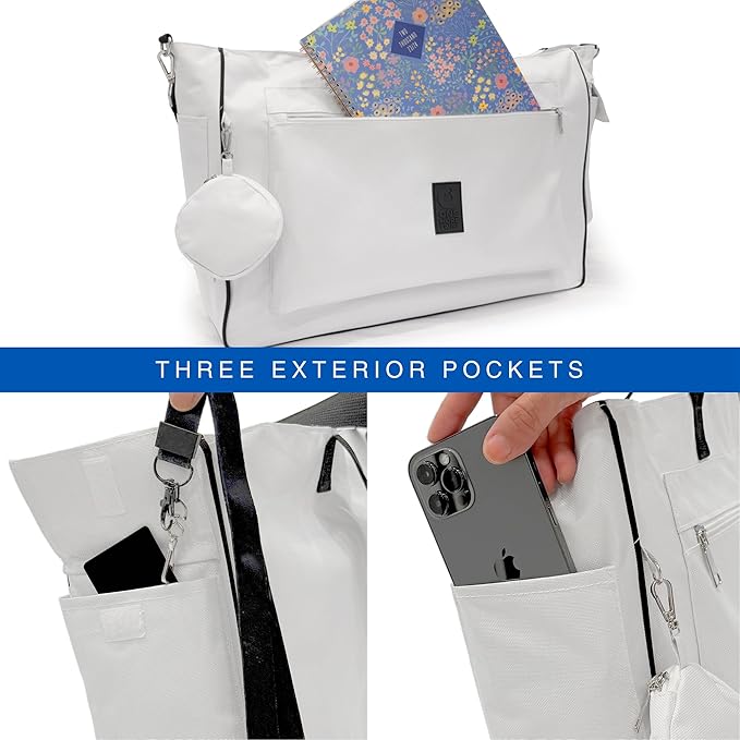 Waterproof Travel Tote Bag with Coin Purse – Weekender Bag with Pockets & Crossbody Strap