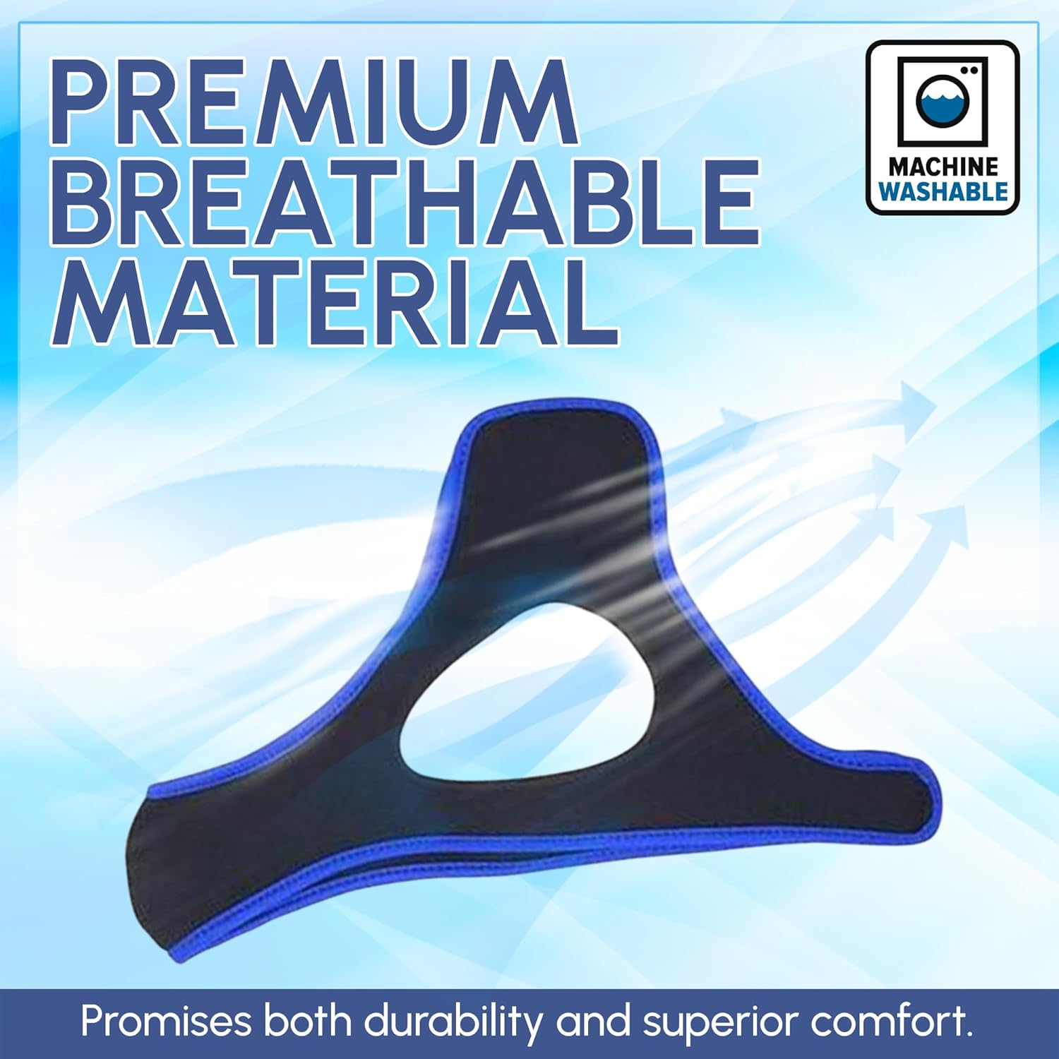 Adjustable Anti Snoring Chin Strap – Breathable CPAP Sleep Aid