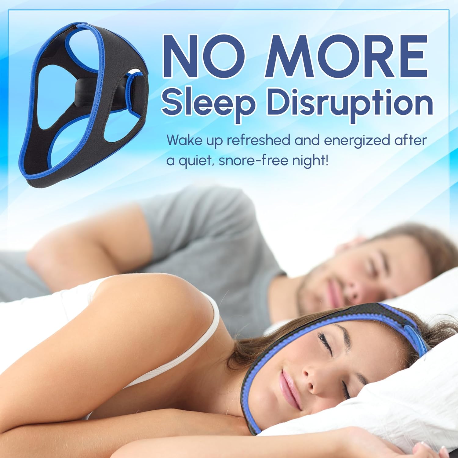 Adjustable Anti Snoring Chin Strap – Breathable CPAP Sleep Aid
