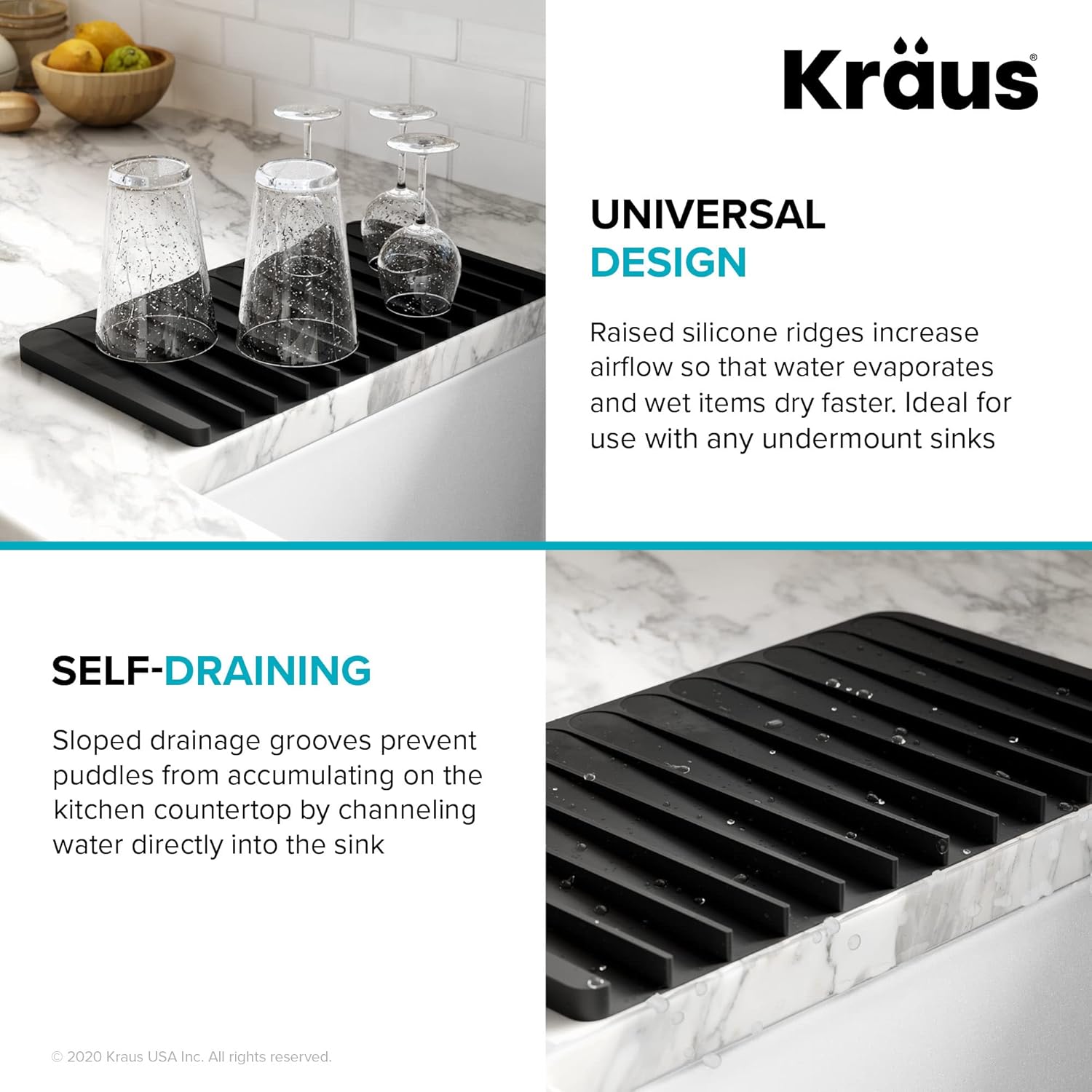 Silicone Drying Mat – Self-Draining, Heat-Safe, Non-Slip, Multi-Purpose