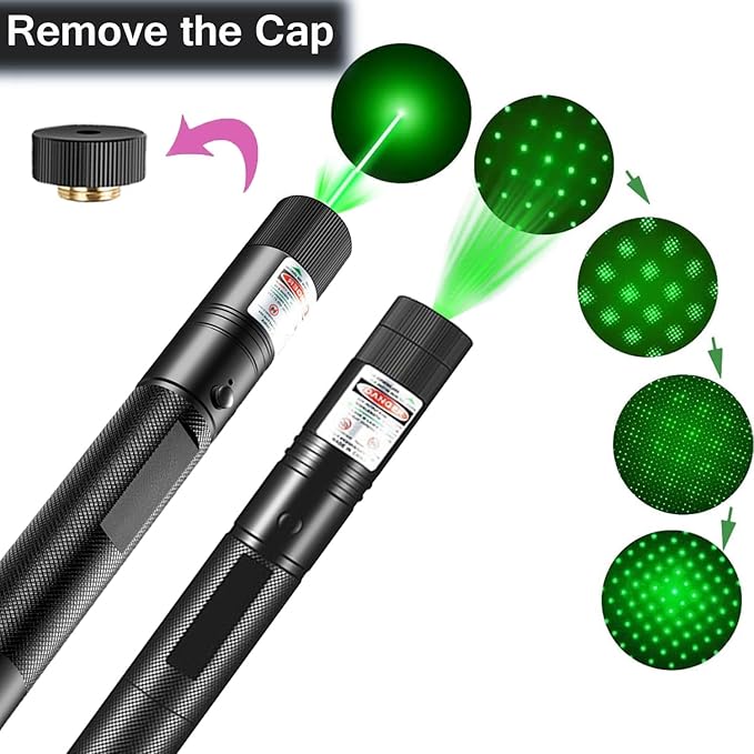 Green High-Power Laser Pointer – Long-Range, USB-Rechargeable, Aluminum Alloy Body