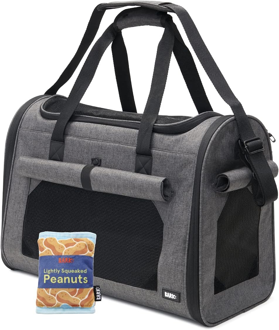 BarkBox Large Dog Travel Carrier – Airline Approved Bed + Toy