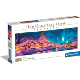 Clementoni 1000pc Panoramic Puzzle – Colorful Night Over Lofoten