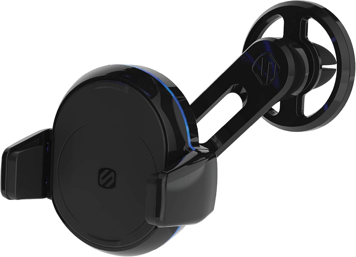 SCOSCHE MagicGrip FreeFlow Auto-Grip Wireless Charging Phone Vent Mount – Qi-Certified Fast Charger