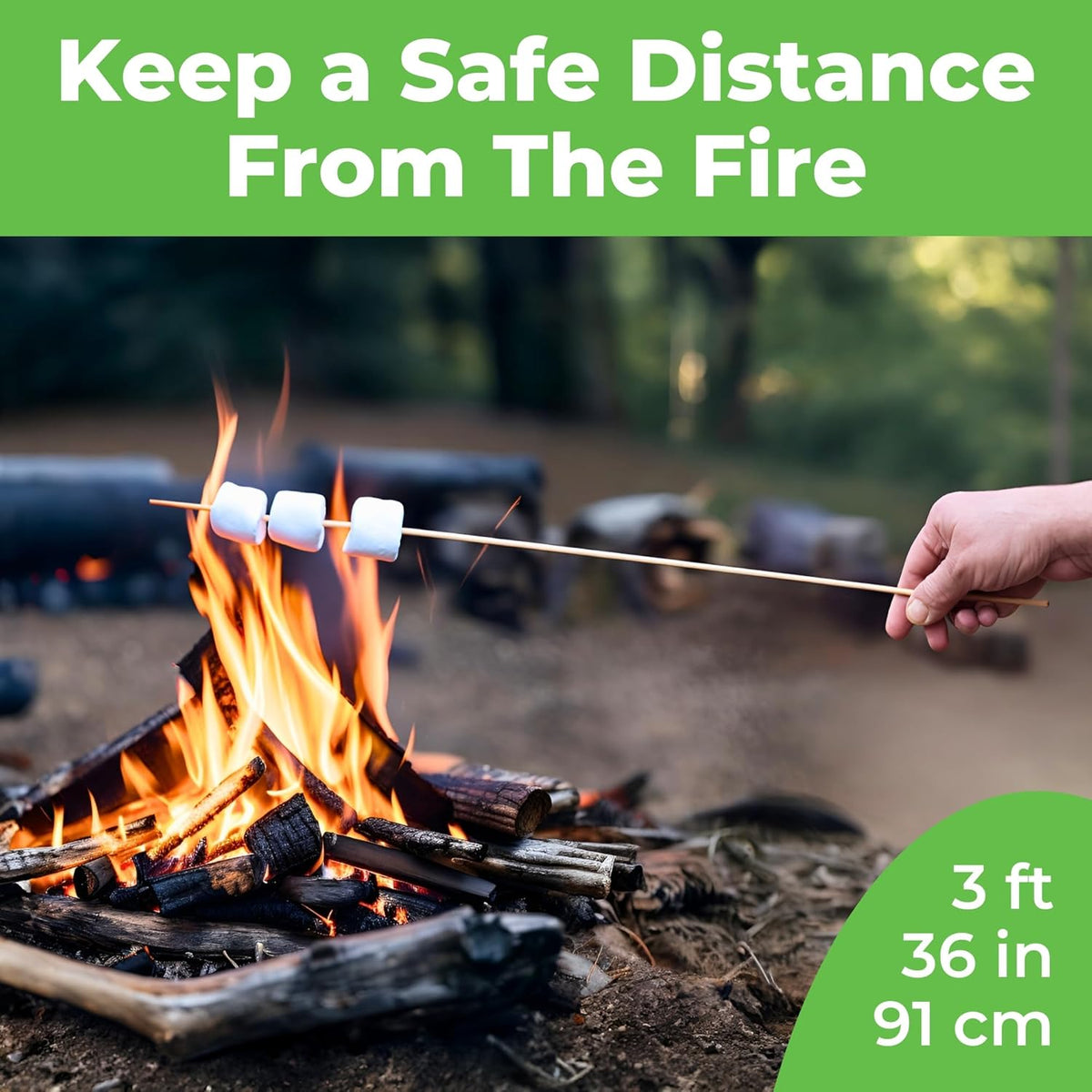 110pcs Extra Long 36" Heavy-Duty Bamboo Roasting Sticks