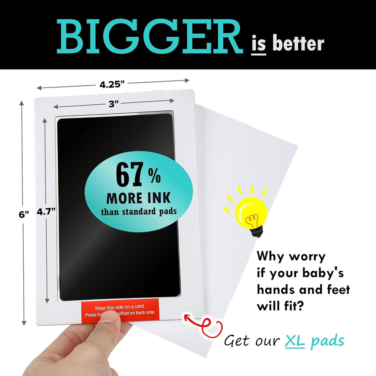 Ultimate Baby Ink Hand & Footprint Kit – 2-Pack Inkless Pad Stamp with Frame & Stencil