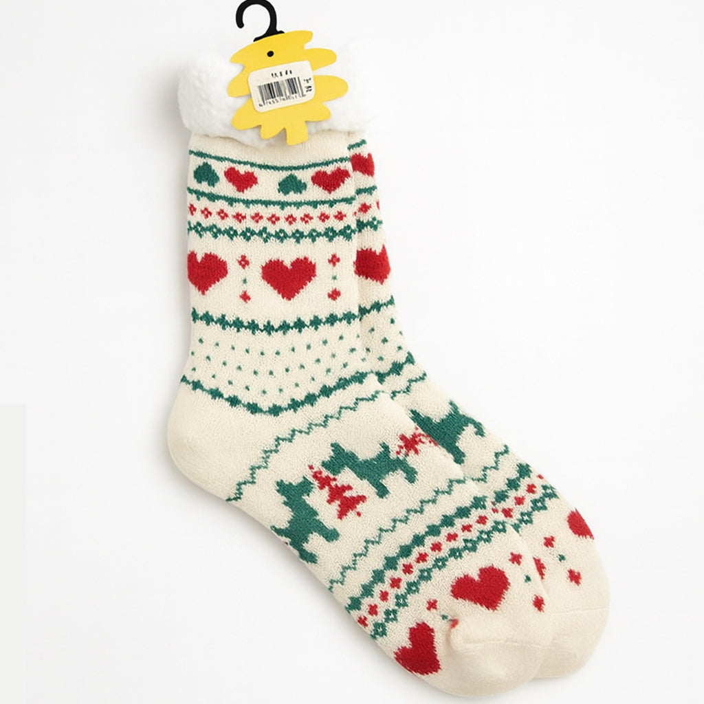 Oooh Geez Women’s Grippers Slipper Socks – Cozy Sherpa-Lined Winter Socks