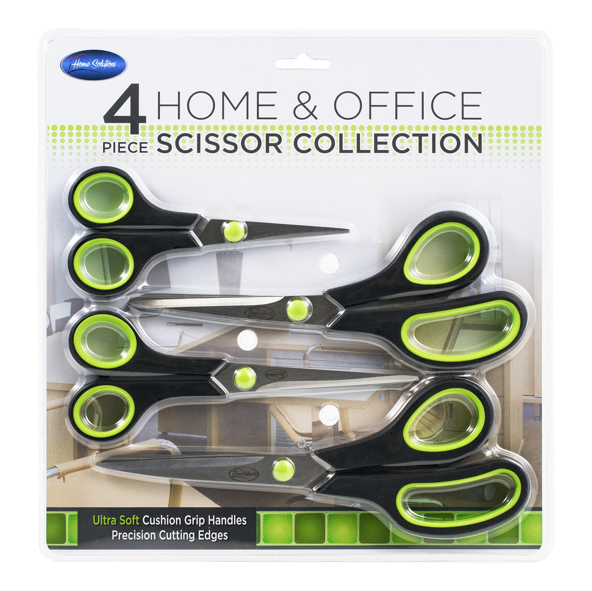 4pc Stainless Steel Scissor Set – Ultra Soft Cushion Grip Handles