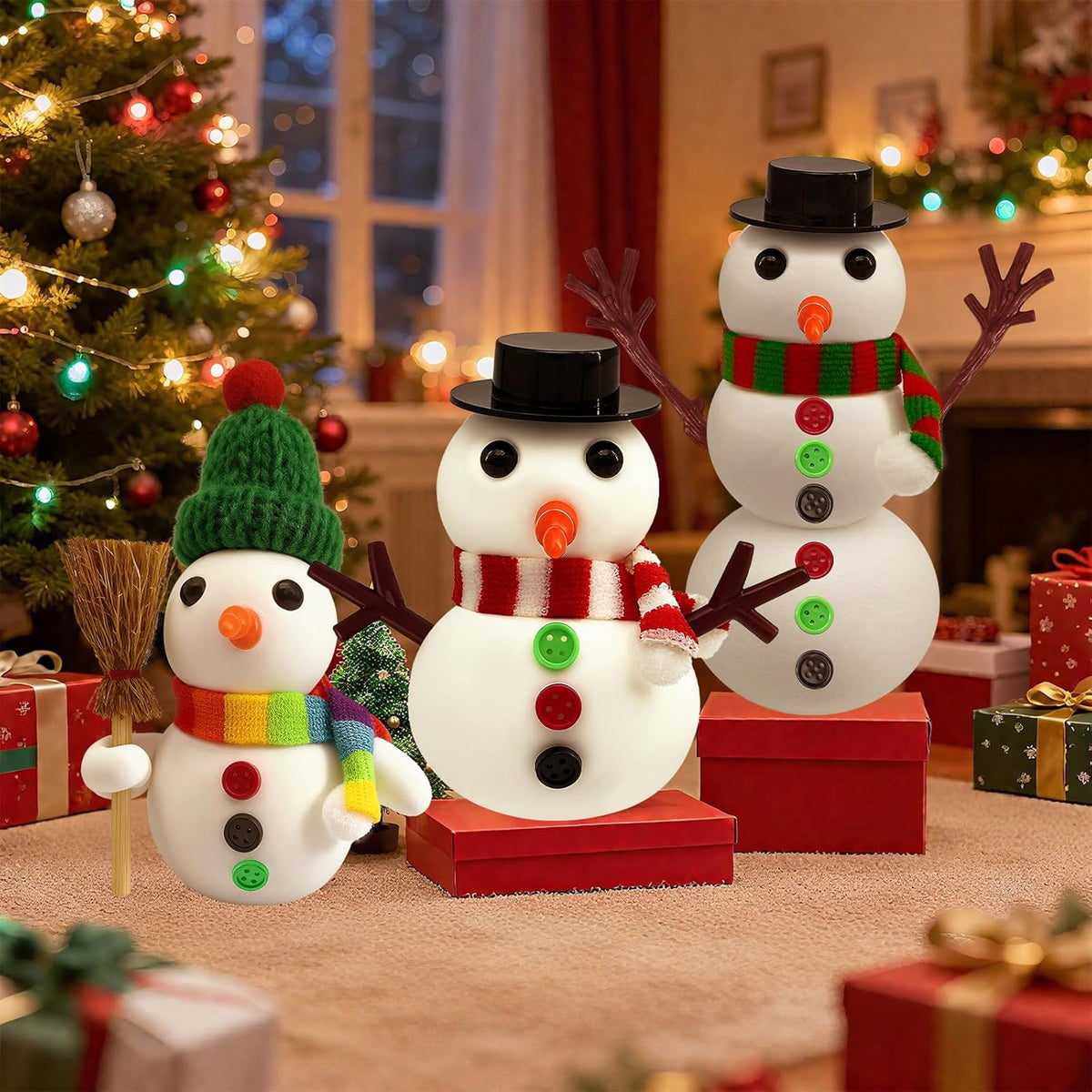 131-Piece DIY Clay Snowman Kit – Holiday Modeling Clay Activity for Kids