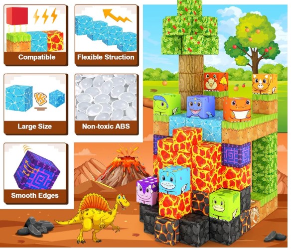 Magnetic Forest Building Blocks – Creative STEM Set - Pick from Two Themed Sets!