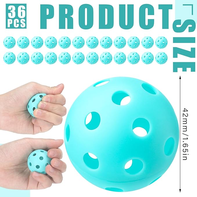 36pk Practice Golf Balls – Small Plastic Training Balls with Drawstring Bag for Indoor/Outdoor