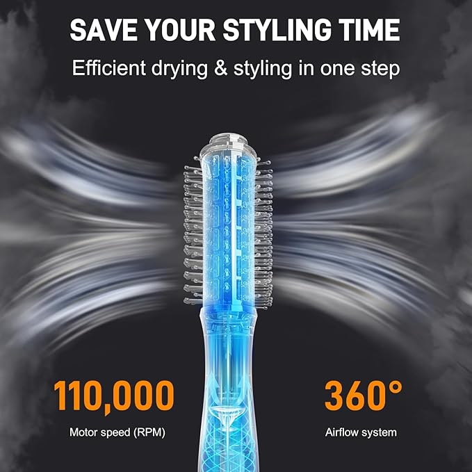 Zelladay Dual Ionic Blow Dryer Brush – Hot Air Brush for Fast Blowouts