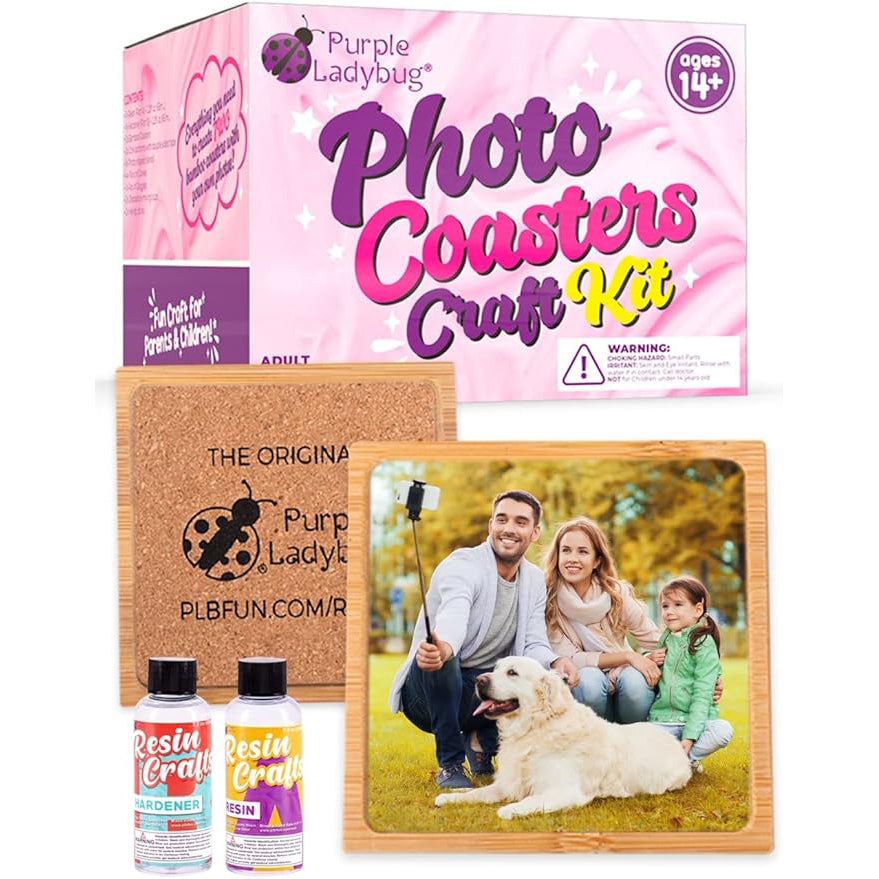 DIY Photo Resin Coaster Kit – Custom Picture Coasters Craft Set
