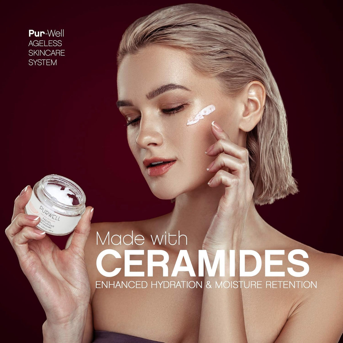 Pur-Well Ageless Facial Moisturizer with Ceramides – Lightweight Hydration