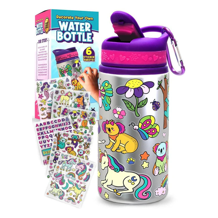Purple Ladybug Decorate Your Own Water Bottle Craft Kit for Girls