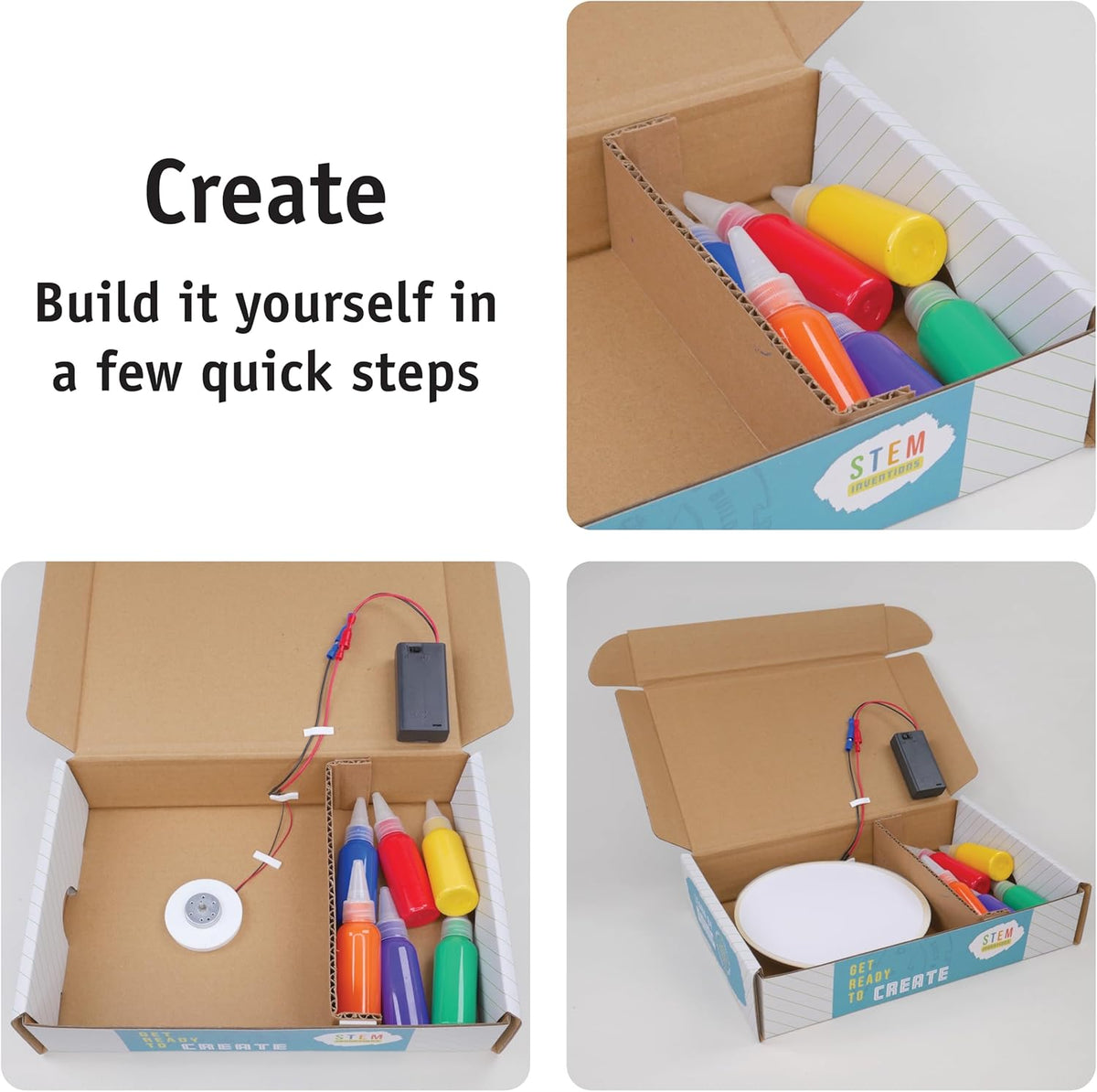 DIY Spin Art Machine Kit for Kids – STEM Motorized Craft Kit