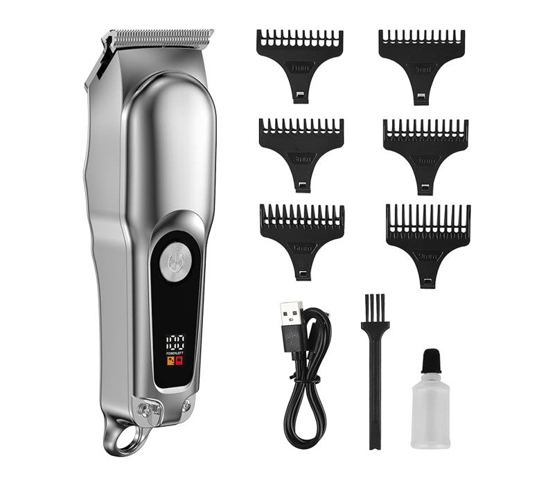 Professional Hair Clippers and Trimmers Set - Cordless Clipper Kit with LCD Display