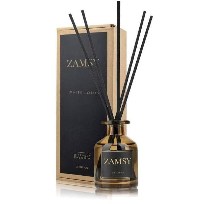 Lotus Reed Diffuser – 3.38oz Aromatherapy Oil with Fiber Reed Sticks
