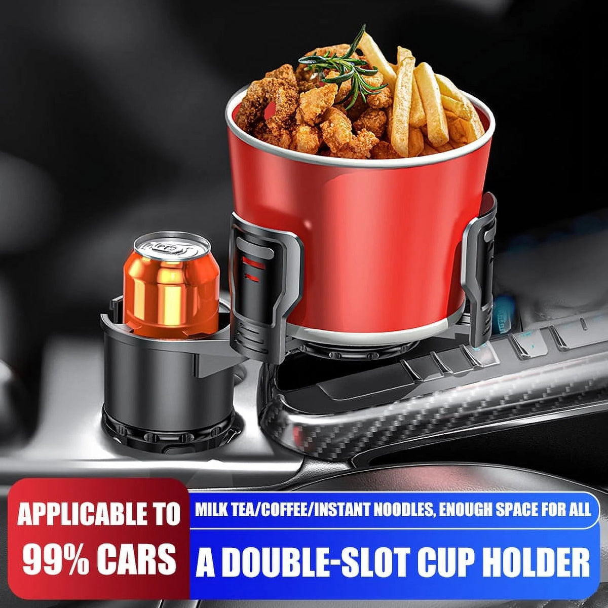 Car Cup Holder Expander for 40 oz Tumblers – Adjustable Drink Holder with Secure Lock