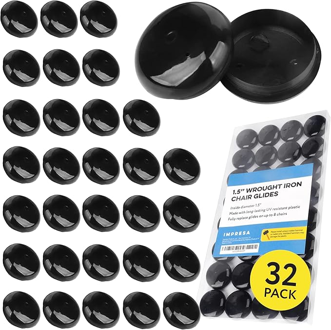 32pk Patio Chair Leg Caps 1.5″ – Outdoor Furniture Feet Protectors
