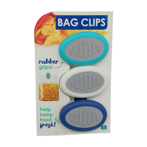 3pk Heavy Duty Bag Clip – Rubber Grip Food Storage Clips