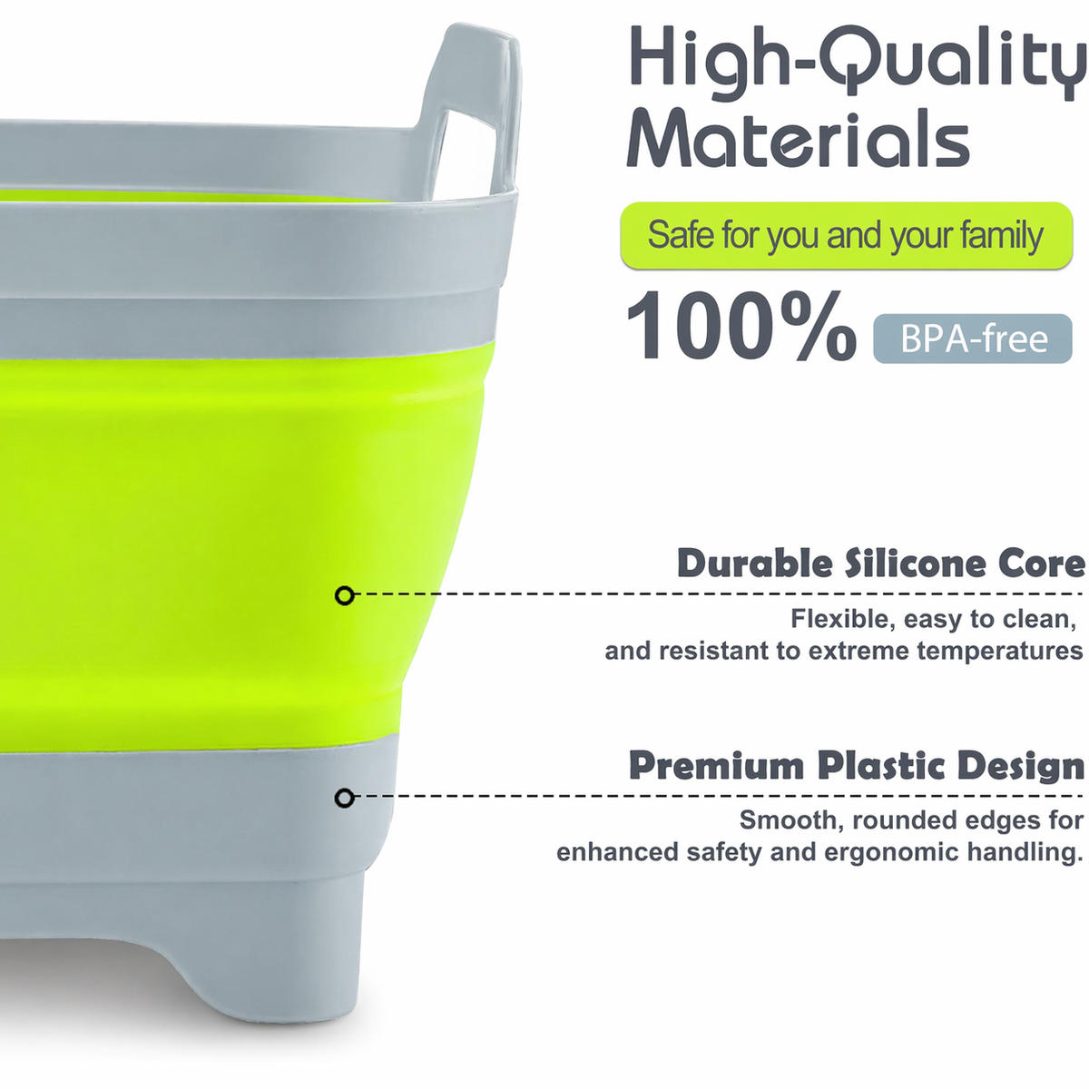 2.5-Gallon Collapsible Camping Sink with Drain Plug and Carry Handles