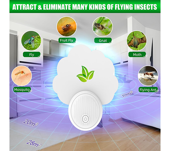 BuzzZapper Sticky UV Indoor Fly & Insect Trap – Includes 6 Adhesive Refill Sheets