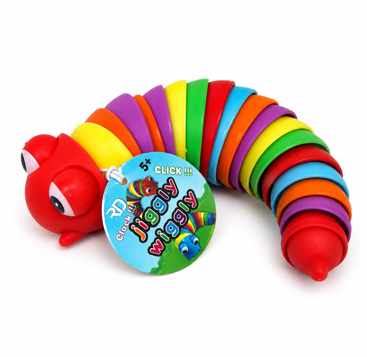 7" Jiggly Wiggly Sensory Caterpillar Toy - Assorted Colors