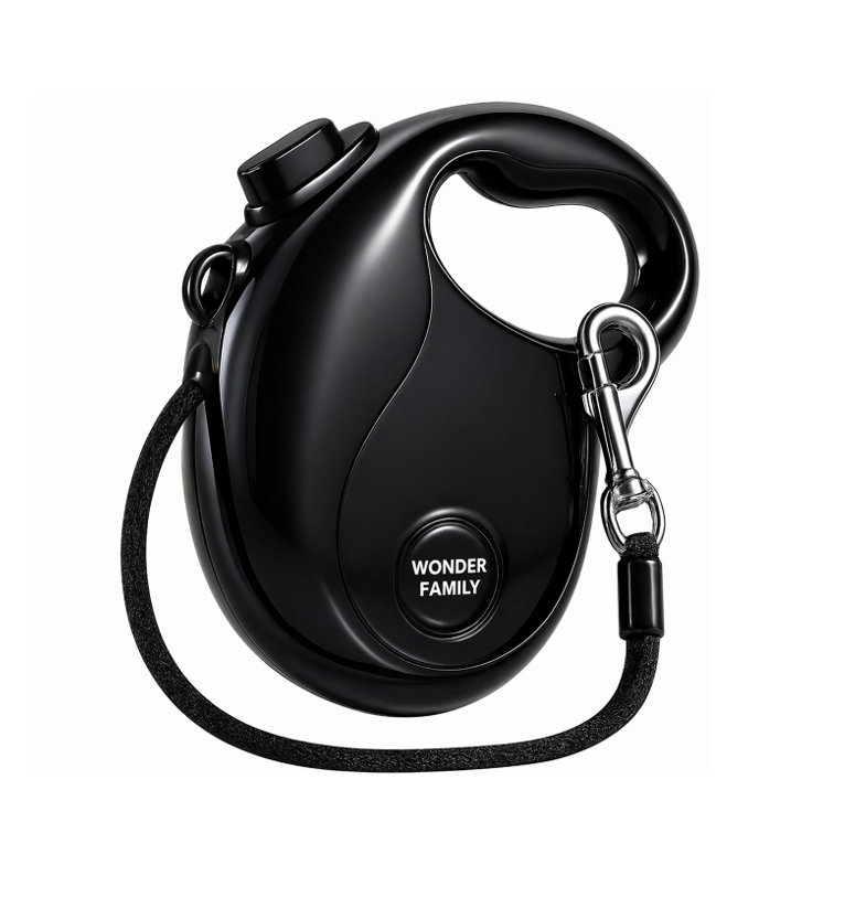Retractable Dog Leash with Foldable Water Bowl, Poop Bags, and Reflective Strap