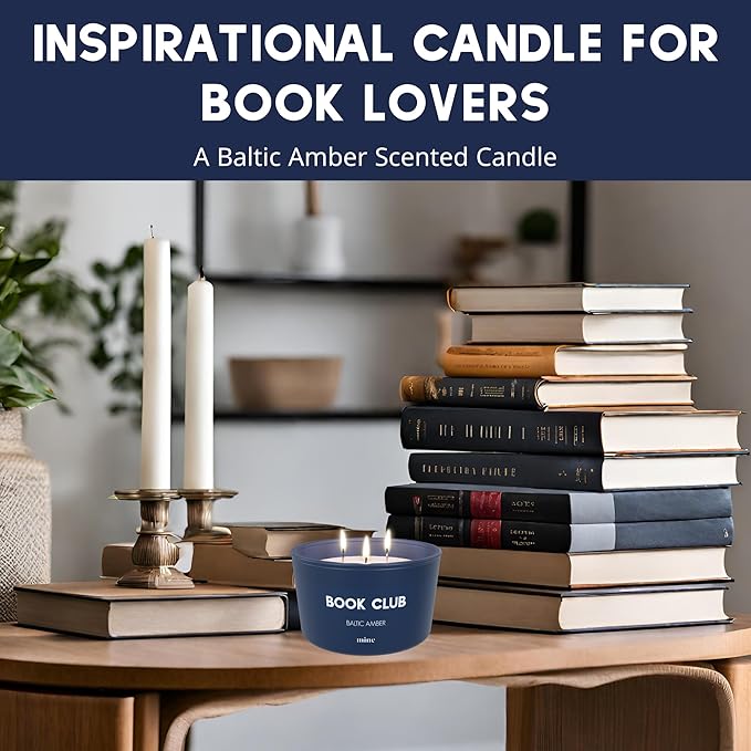 Baltic Amber 3-Wick Scented Candle - 8 oz Book Club Candle