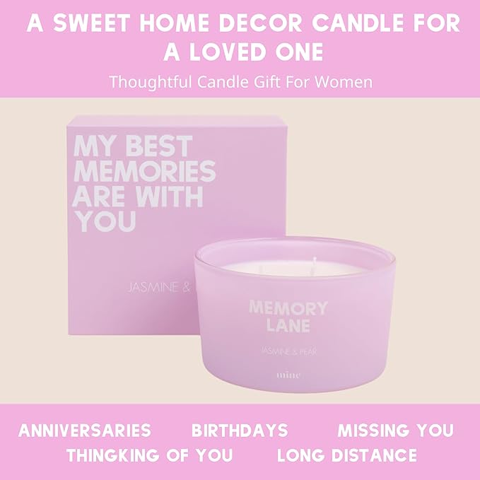 8 oz Memory Lane Jasmine and Pear 3-Wick Candle