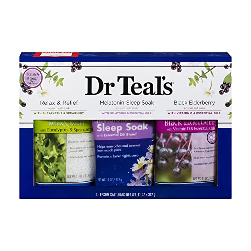 Dr Teal's Epsom Salt Trio Gift Set (Three 11 oz Bags)