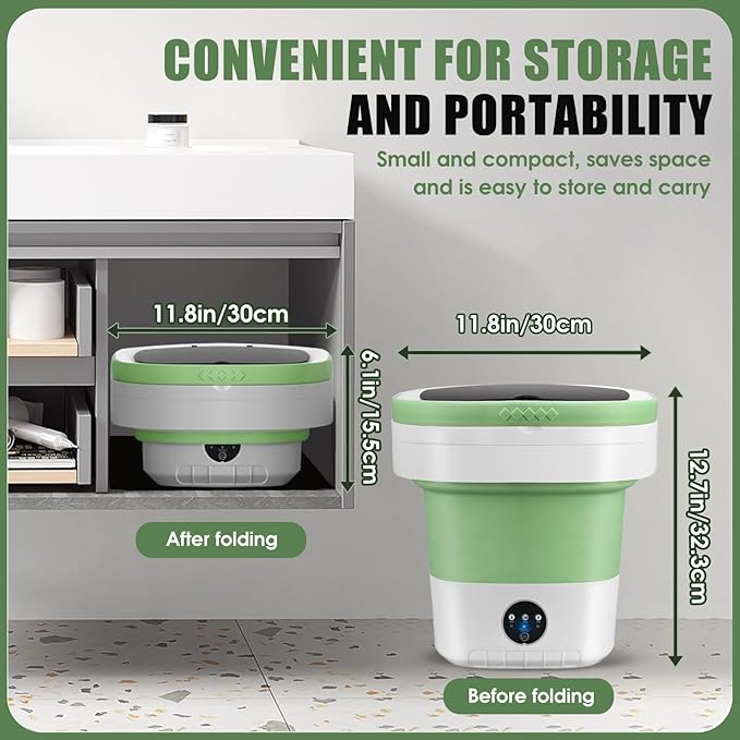 4.2 Gallon Foldable Portable Washing Machine with Spin Basket