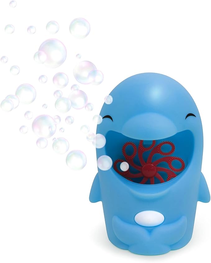 Cordless Dolphin Bubble Maker Machine with 2 Bottles of Bubble Mix