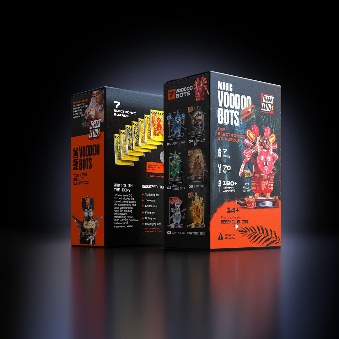 Geek Club Magic Voodoo Bots STEM Robot Building Kit