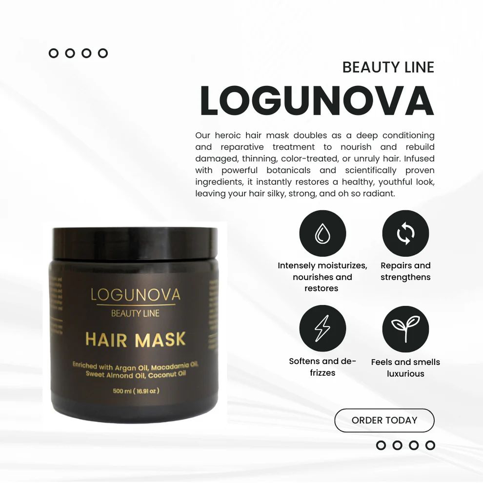 Logunova Revitalizing Hair Mask - Deep Conditioning & Reparative Treatment