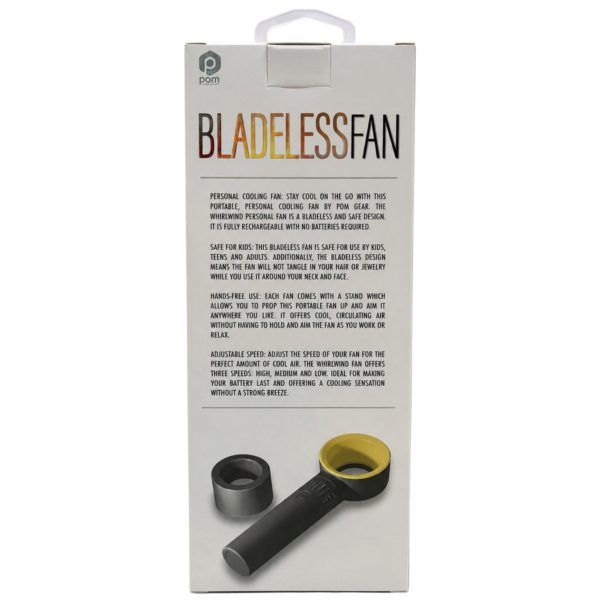 Portable Bladeless Cooling Fan with Stand - Black/Gold One Size