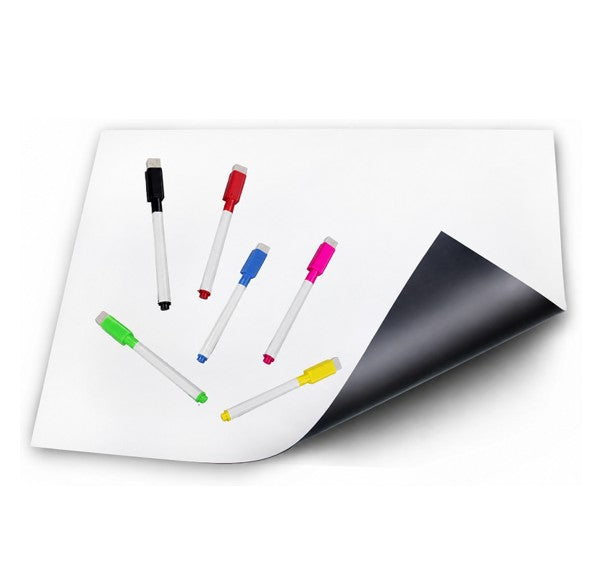 17" x 13" Magnetic Refrigerator Whiteboard with 6 Markers
