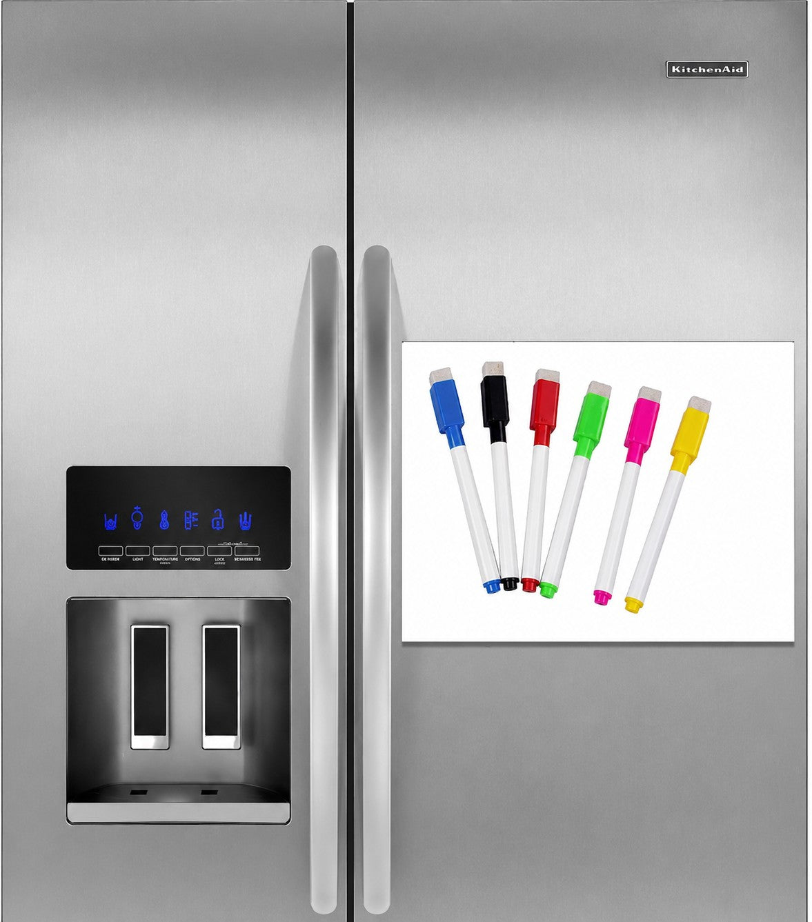 17" x 13" Magnetic Refrigerator Whiteboard with 6 Markers