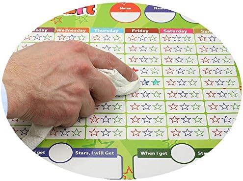 17 x 13 Inch Magnetic Behavior Star Reward Chart with 4 Markers