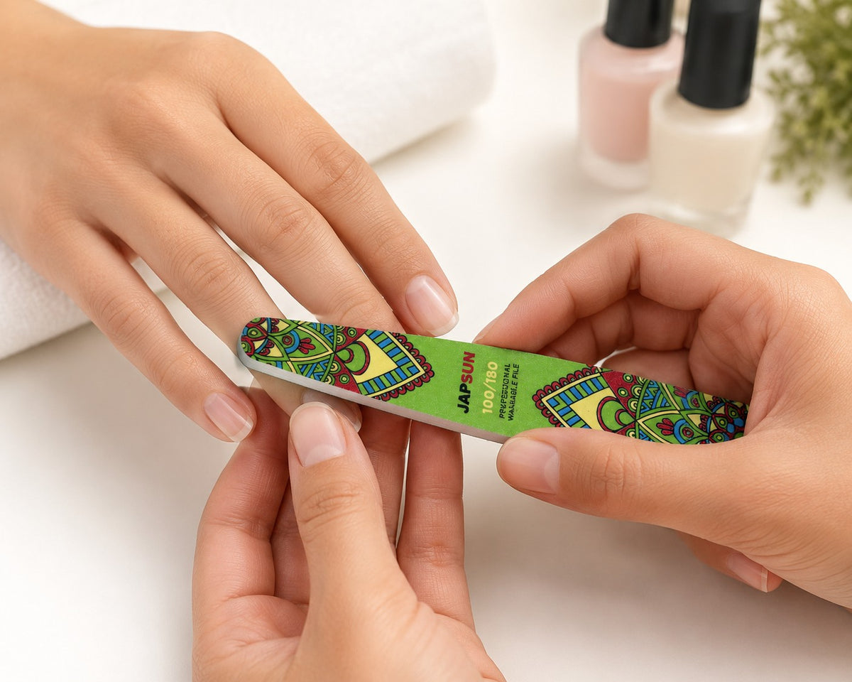 10 PK JAPSUN Washable Nail Files - Assorted Designs